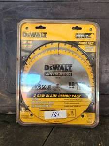 lot 167 image: DeWalt 2 pack saw blade combo pack