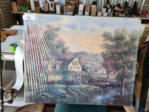 lot 236 image: Very nice artwork by Carl Valente - still wrapped in plastic - 22 inch by 28 inch