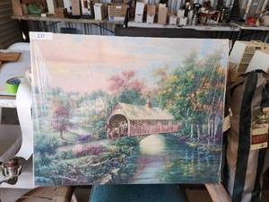 lot 237 image: Very nice artwork by Carl Valente - still wrapped in plastic - 22 inch by 28 inch