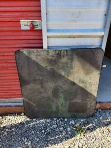 lot 238 image: Vintage square card table with foldable legs