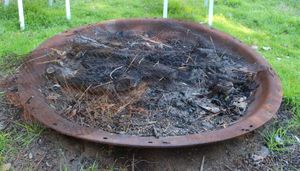 lot 22 image: Large Fire Pit, Approx 5ft Wide, Heavy Buyer Responsible for Removal of firepit