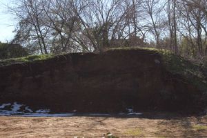 lot 2 image: Truck load of Nutrient Rich Top Soil loaded  Picture of tractor scoop showing how much soil you will get