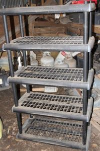 lot 137 image: Black Plastic Shelves Need Cleaned