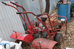 lot 47 image: 2 Tillers 1 with Good Motor, Other with Good Transmission