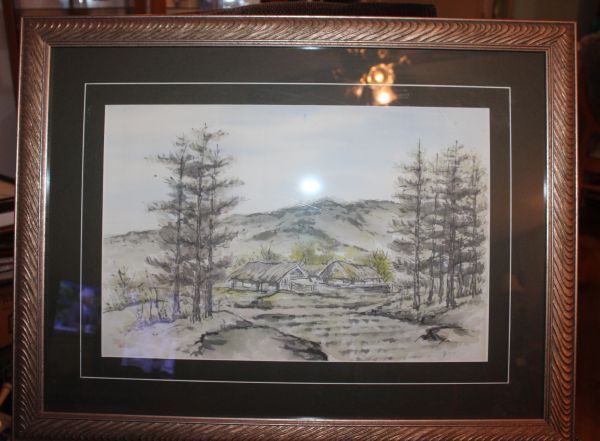 lot 5 image: Framed Watercolor, Artist Unknown