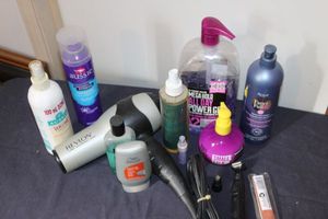lot 38 image: Hair Stlying Products, Blow Dryer, Gels, Hairspray and more