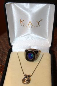 lot 68 image: Necklace stamped 925 Ring stampted 925
