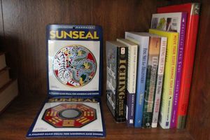 lot 80 image: Books Feng Shui , Clear your Clutter Feng Shui, Iching, Move your Stuff Change your Life and two Fung Shui Mirrors