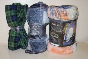 lot 102 image: Three Throw Blankets