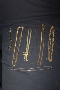 lot 148 image: Multi-Strand Gold Tone necklaces and more