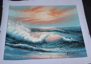 lot 160 image: Original Oil on Canvas Painting, Artist Unknown