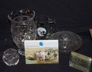 lot 181 image: Crystal Vase, Candy Dish, Glass Owl, and more