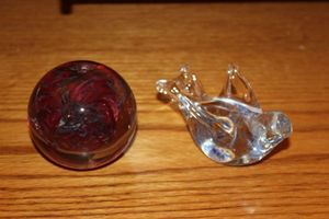 lot 239 image: Heavy Glass Paperweights