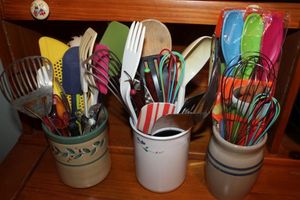 lot 281 image: Three Containers of Cooking Utensils as shown
