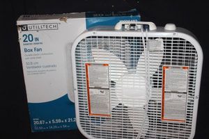 lot 294 image: Two Square Unused Box Fans