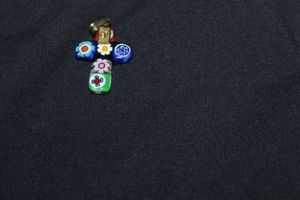lot 345 image: Vintage Murano Millefiori Cross Pendant 925