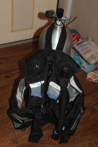 lot 378 image: Scuba Tank and Scuba Diving Vest