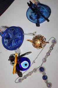 lot 380 image: Turkish Evil Eye, Blue Sun Catchers and More