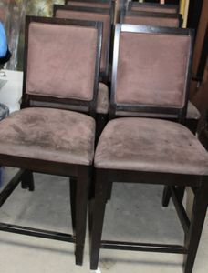 lot 17 image: Six Dining Room Chairs, will need new upholstery