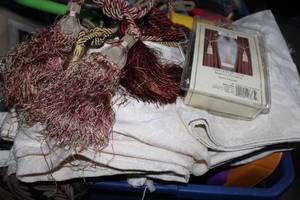lot 86 image: Curtains and tiebacks