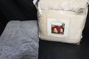 lot 90 image: Throw Blanket and Throw Blanket with Pillows