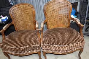 lot 141 image: Two Arm Chairs will need re-upholstery