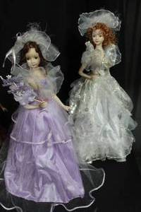 lot 218 image: Collectables Two Dolls Vintage Poreclain Dolls- See Photos