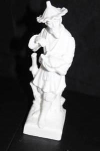 lot 223 image: Fitz and Floyd Blanc De Chine Fisherman Statue, White Porcelain