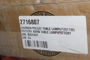lot 98 image: Pottery Barn Table Lamp In Orginal Box