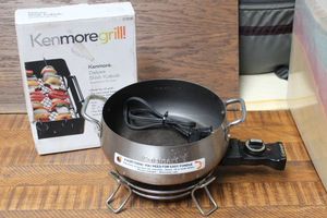 lot 119 image: Cuisinart Fondue Pot and Kenmore Shish Kabob Grill