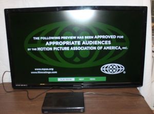 lot 271 image: Magnavox 46 Inch HD TV and Sony Blueray DVD Player (no remotes)
