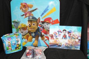 lot 307 image: Childrens Paw Patrol Table, Training Pants, Holographic Picture and Spiderman Croc Style Shoes