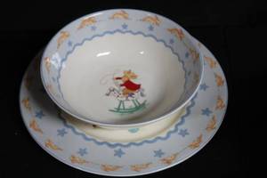 lot 227 image: Royal Doulton Bunnykins Plate and Bowl