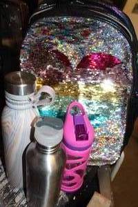 lot 293 image: Chidrens Backpack and Refillable Bottles