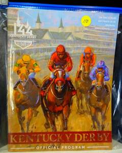 lot 110 image: 2018 KENTUCKY DERBY 144 RACING PROGRAM AND LIMITED EDTION RACING FROM PROGRAM PAIR $$