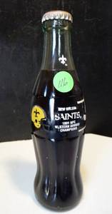 lot 116 image: 1991 NEW ORLEANS SAINTS DIVISIONAL CHAMPION COKE BOTTLE