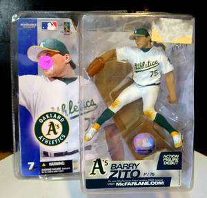 lot 119 image: Oakland As Athletics Barry Zito McFarlane MLB Series 7 Baseball Figure 2003