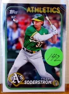 lot 142 image: 2024 TOPPS - TYLER SODERSTROM #244 ROOKIE CARD
