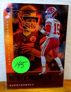 lot 145 image: Patrick Mahomes 2019 Panini Illusions Orange SP Parallel, Kansas City Chiefs $$