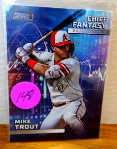 lot 148 image: 2023 TOPPS STADIUM CLUB CFPRO CHIEF FANTASY MIKE TROUT