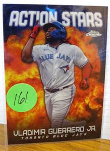 lot 161 image: 2023 Topps Chrome Update Vladimir Guerrero Jr Action Stars Refractor