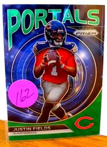 lot 162 image: 2023 Panini Prizm Portals Green Prizm Hendon Hooker Rookie Card- Lions SP