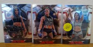lot 169 image: 2023 Panini Select WWE - MIA YIM, IVY NILE, & ROXANNE PEREZ