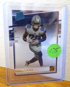 lot 175 image: 2020 Chronicles CeeDee Lamb Clearly Donruss Rated Rookie RC #RR-CL