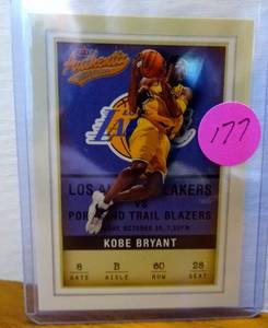 lot 177 image: 200102 FLEER AUTHENTIX KOBE BRYANT #60 $$