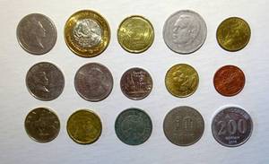 lot 190 image: LOT OF FOREIGN COIN WORLD CURRENCY