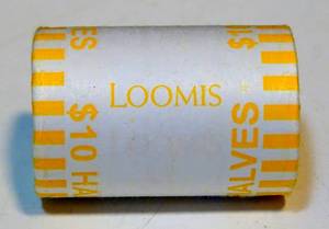 lot 3 image: UNSEARCHED SEALED LOOMIS KENNEDY HALF DOLLAR ROLL