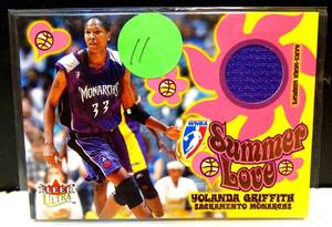 lot 11 image: Yolanda Griffith 2002 Ultra WNBA #12 SL Summer of Love GAME WORN RELIC