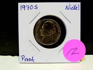 lot 12 image: 1970S - PROOF NICKEL