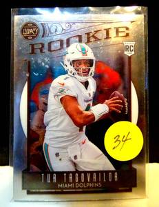 lot 34 image: ROOKIE STAR - Tua Tagovailoa Rookie RC 2020 Chronicles Chrome Legacy #202 Miami Dolphins